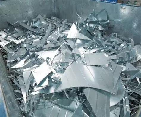 Aluminium scrap sorted and ready for recycling pickup