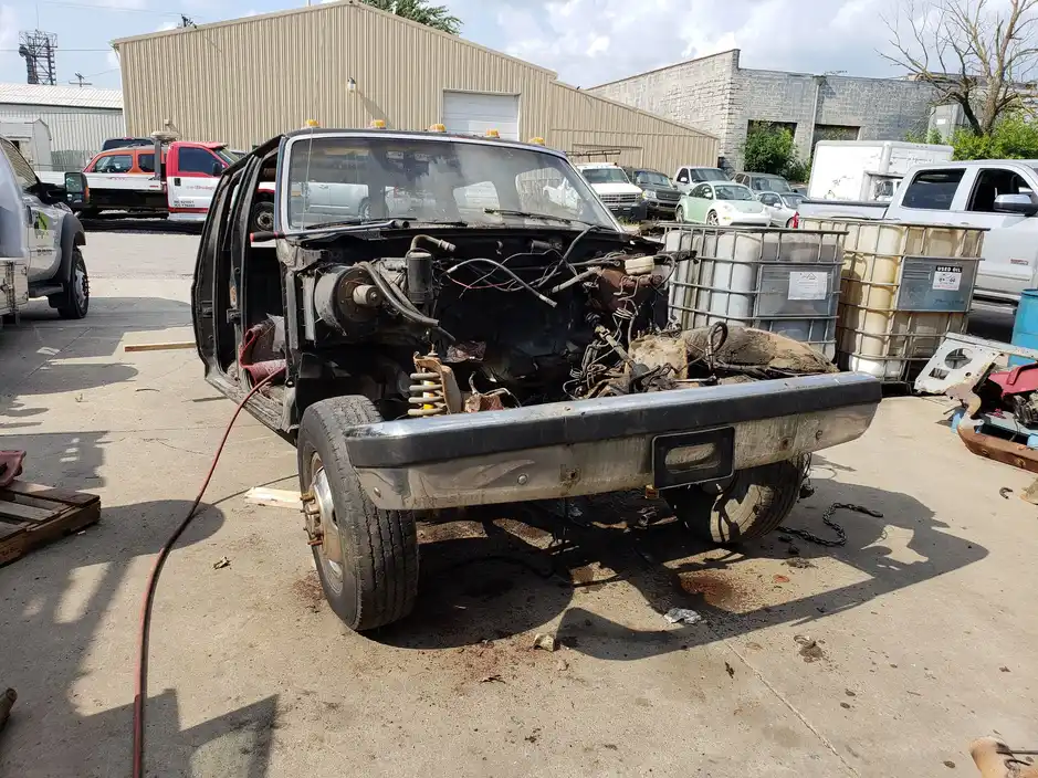 Scrap car removal pickup prepared for recycling in Brisbane