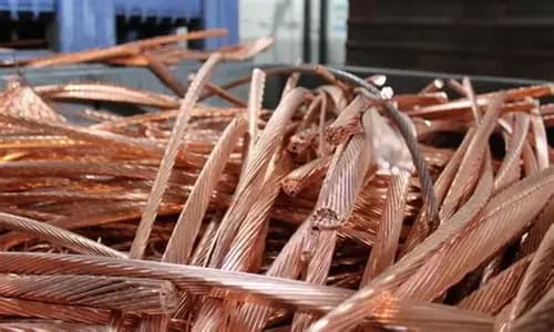 Stripped copper cable sorted for a Brisbane scrap metal pickup